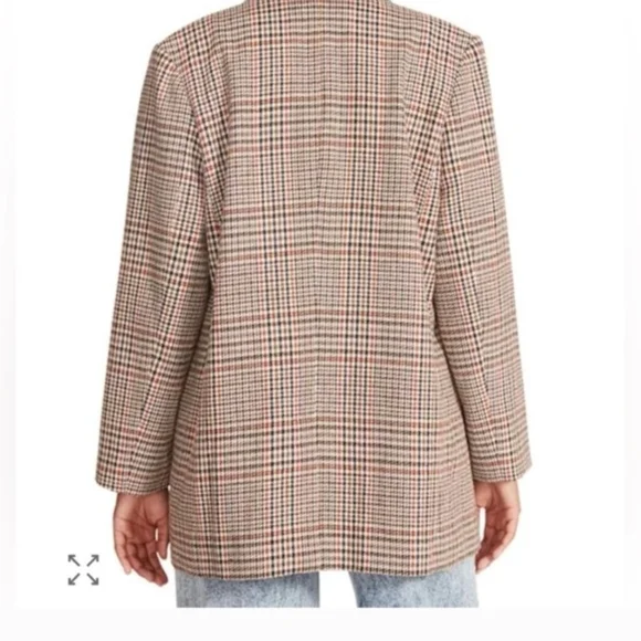 Steve Madden Beige Checkered Blazer - Picture 2 of 7